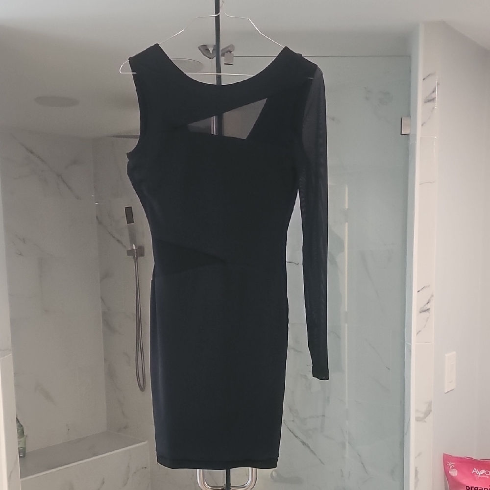 Ruby Rox Black Asymmetrical One-Shoulder Dress - image 1